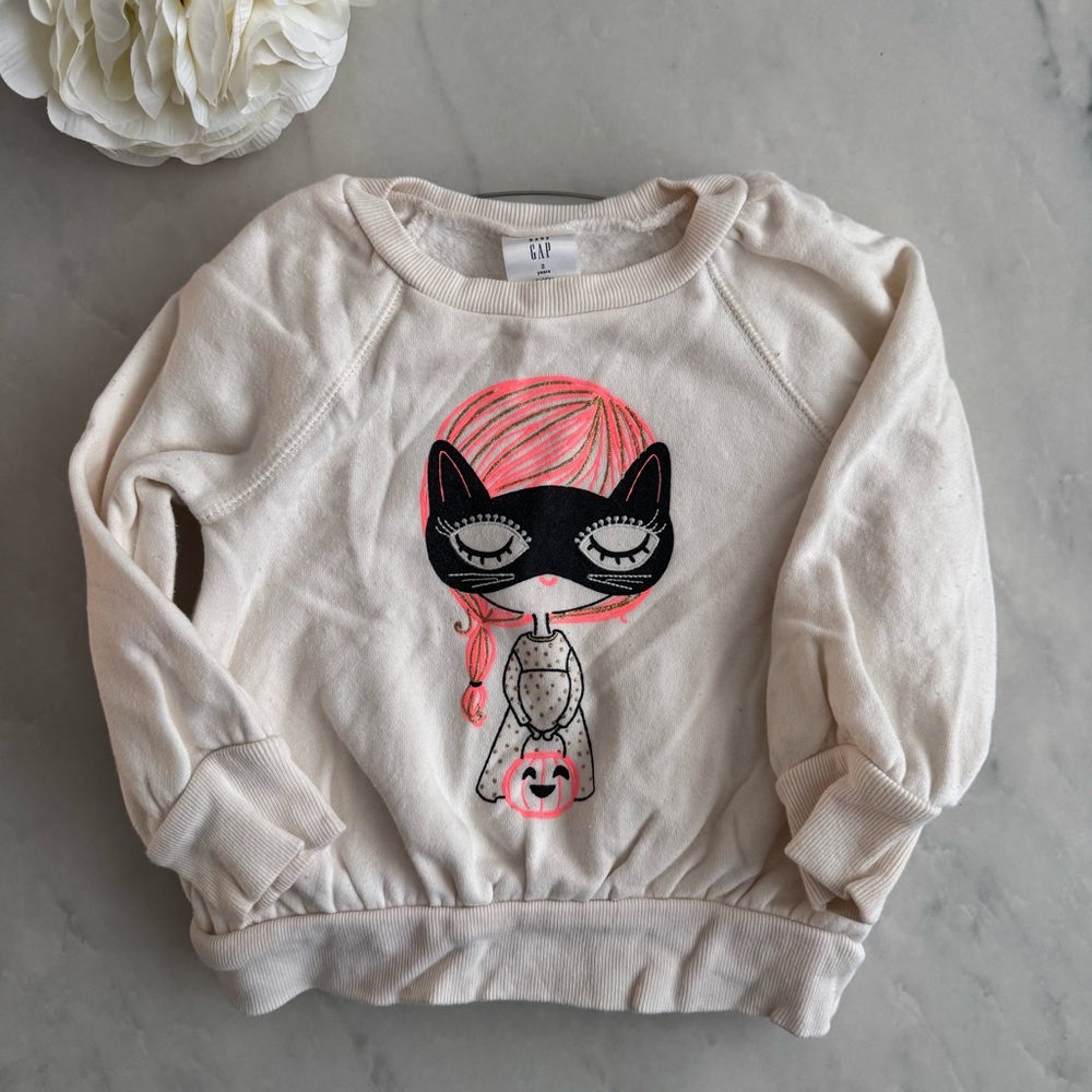 Baby Gap Cream Sweatshirt Halloween size 2T
